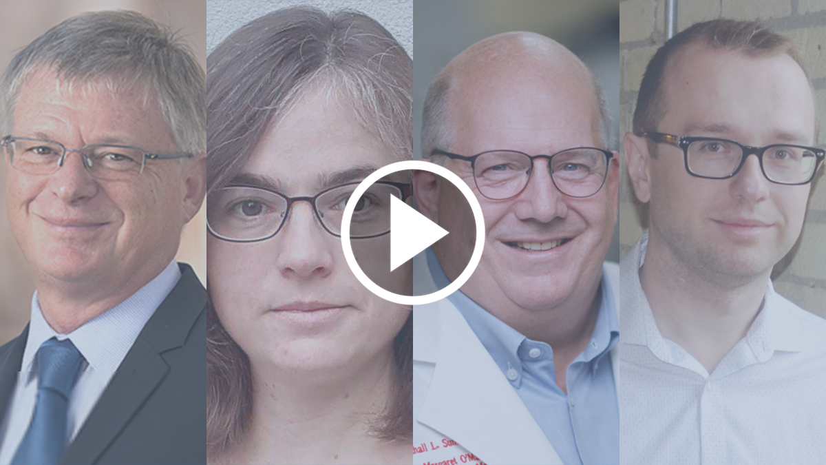 A grid of professional headshots featuring the images of Dr. Marshall Summar, Dr. Ellen Thomas, Dr. Stephen Kingsmore, and Dr. Pawel Buczkowicz.