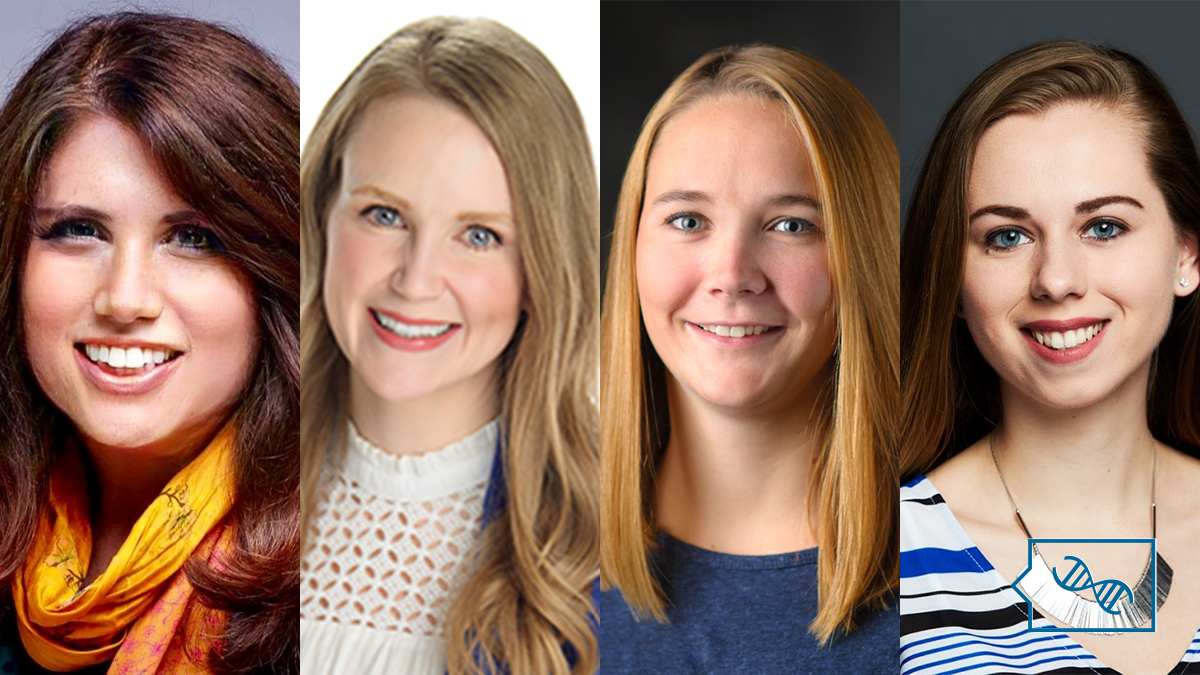 A grid of four professional headshots featuring the images (from left to right) of Jill Stopfer, Emily Nazar, Jessica Corredor, and Kira Dineen.