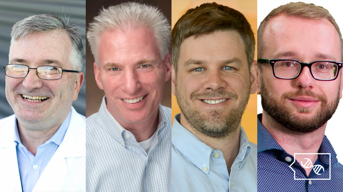 A grid of professional headshots featuring the images of Dr. Olaf Bodamer, Dr. Ian Krantz and Dr. Austin Larson.