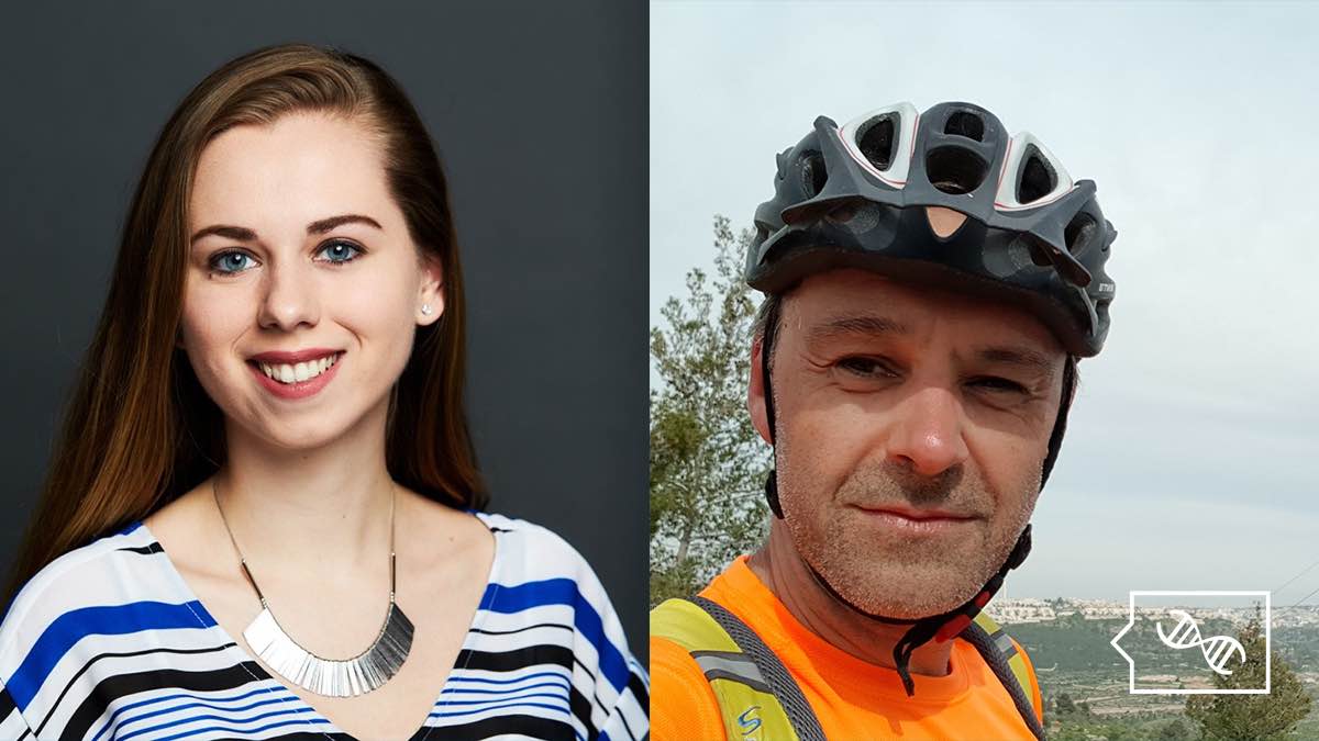 A professional headshot of Kira Dineen, beside an image of Dr. Shane McKee wearing a biking helmet